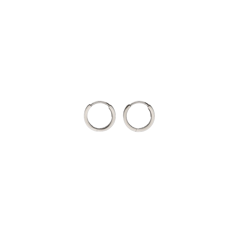 Eleganti orecchini a cerchio in oro 18k, gioielli made in italy di alta qualità, perfetti per un regalo prezioso. (Vista 2)