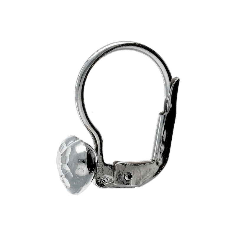 Splendidi orecchini a cuore in oro bianco 18k, un gioiello di lusso perfetto per un'occasione speciale. (Vista 2)