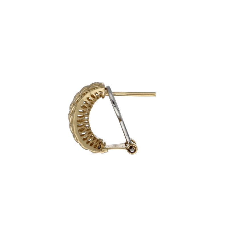 Splendidi orecchini da donna in oro 18kt, un esempio di gioielli made in italy, perfetti per un regalo prezioso. (Vista 2)