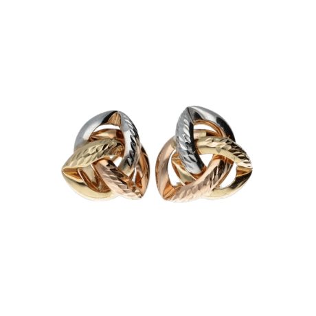 Orecchini Monachella Tricolori in Oro 18k