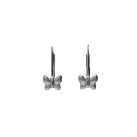 Orecchini Farfalla in Oro 18k Bianco