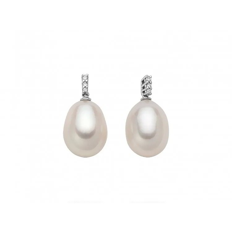 Orecchini Miluna in oro bianco con perle e diamanti: l'eleganza senza tempo dei gioielli diamanti per un regalo prezioso