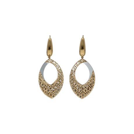 Orecchini Pendenti Donna Oro 750 Bicolore