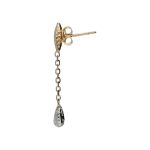 Eleganti orecchini pendenti in oro 750, un gioiello di lusso perfetto per un'occasione speciale. Scopri la raffinatezza dell'alta gioielleria. (Vista 2)