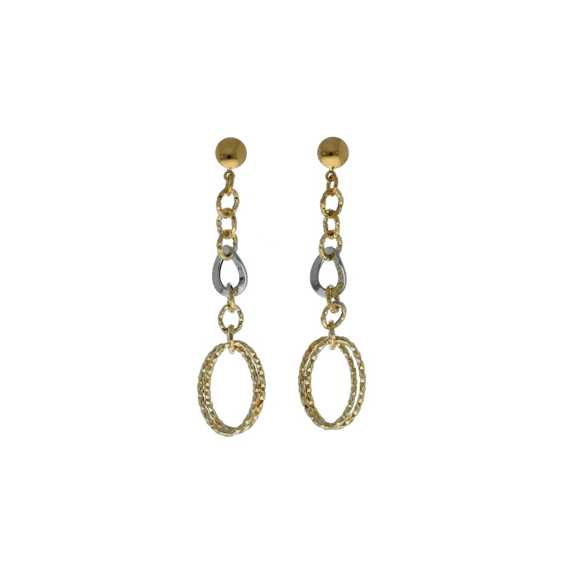 Eleganti Orecchini Donna in Oro 750 Pendenti, un gioiello di lusso perfetto per un'occasione speciale.