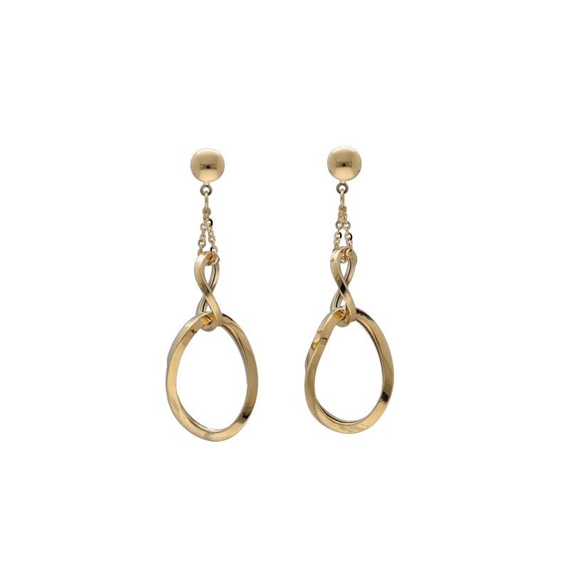 Eleganti orecchini pendenti in oro 750, un gioiello di lusso perfetto per un'occasione speciale. Scopri la raffinatezza dell'alta gioielleria.