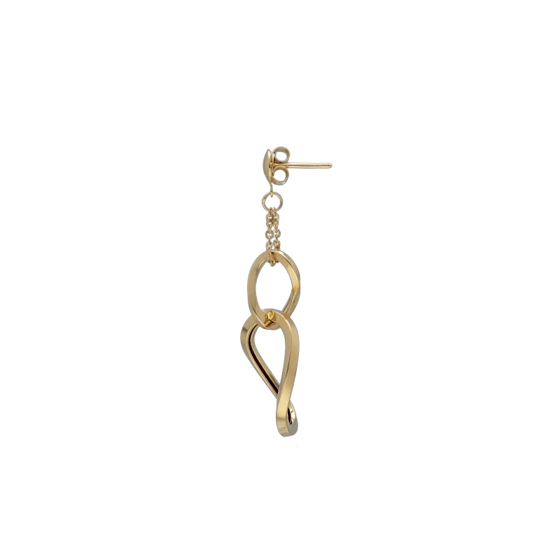 Eleganti orecchini pendenti in oro 750, un gioiello di lusso perfetto per un'occasione speciale. Scopri la raffinatezza dell'alta gioielleria. (Vista 2)