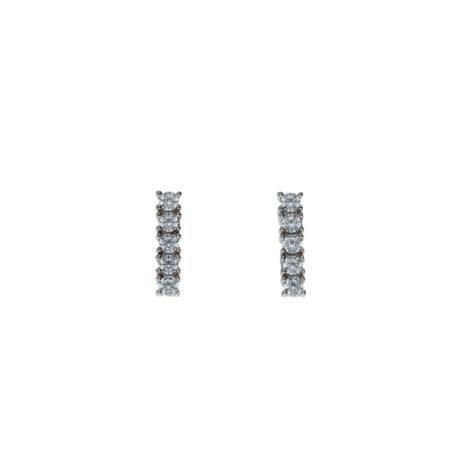 Orecchini Oro Bianco 750 con Zirconi
