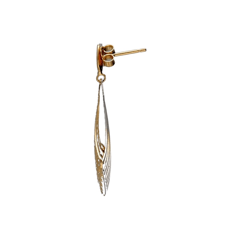 Eleganti Orecchini Pendenti in Oro 750: un capolavoro di gioielleria di lusso, perfetti per un'occasione speciale. (Vista 2)