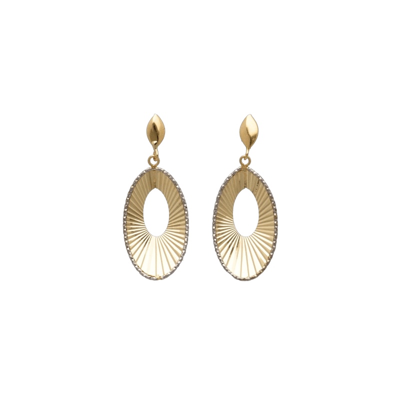 Orecchini pendenti in oro 750, un gioiello di lusso perfetto per un'idea regalo preziosa.