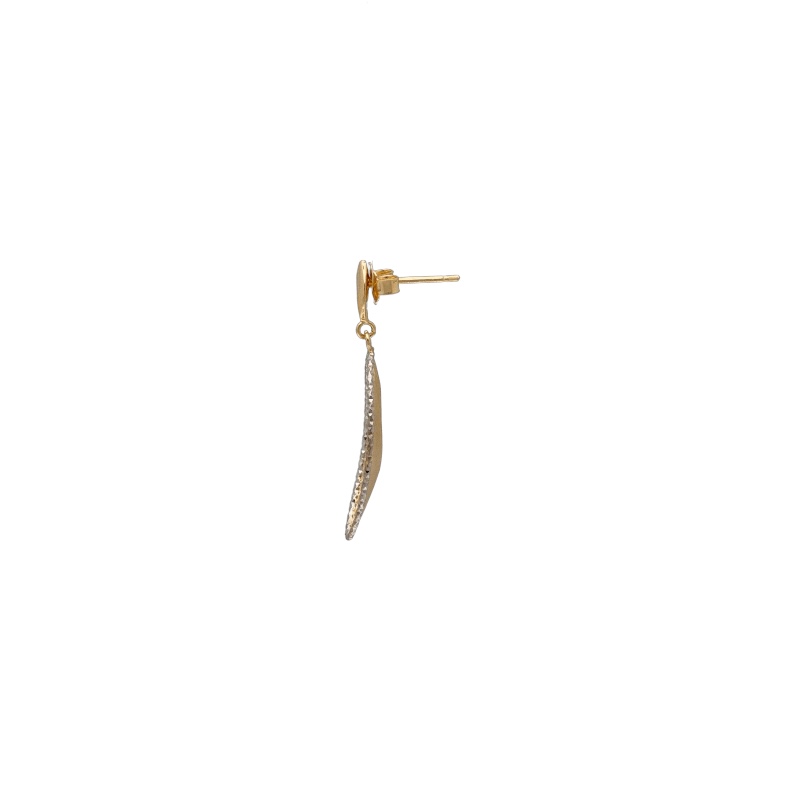 Orecchini pendenti in oro 750, un gioiello di lusso perfetto per un'idea regalo preziosa. (Vista 2)