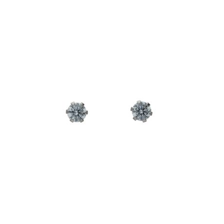 Orecchini Punto Luce in Oro 18kt con Zirconi Bianchi