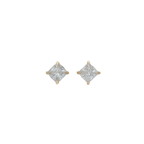 Orecchini Punto Luce in Oro 18kt con Zirconi Bianchi