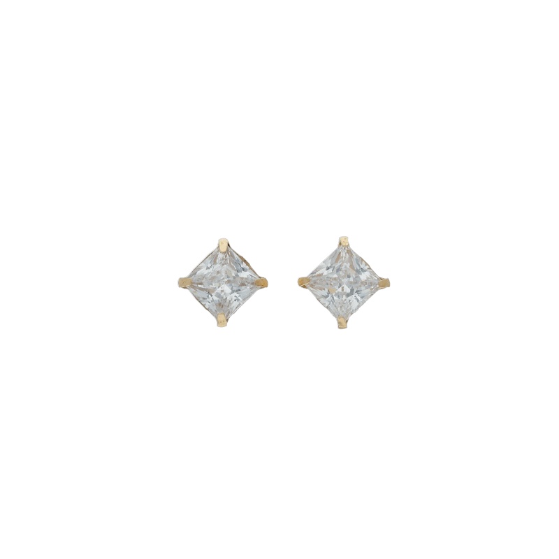 Splendidi orecchini punto luce in oro con zirconi, un gioiello di lusso perfetto per un'occasione speciale.
