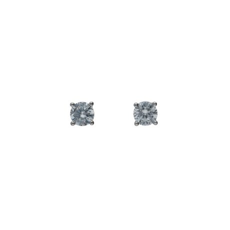 Orecchini Punto Luce in Oro 18kt con Zirconi Bianchi