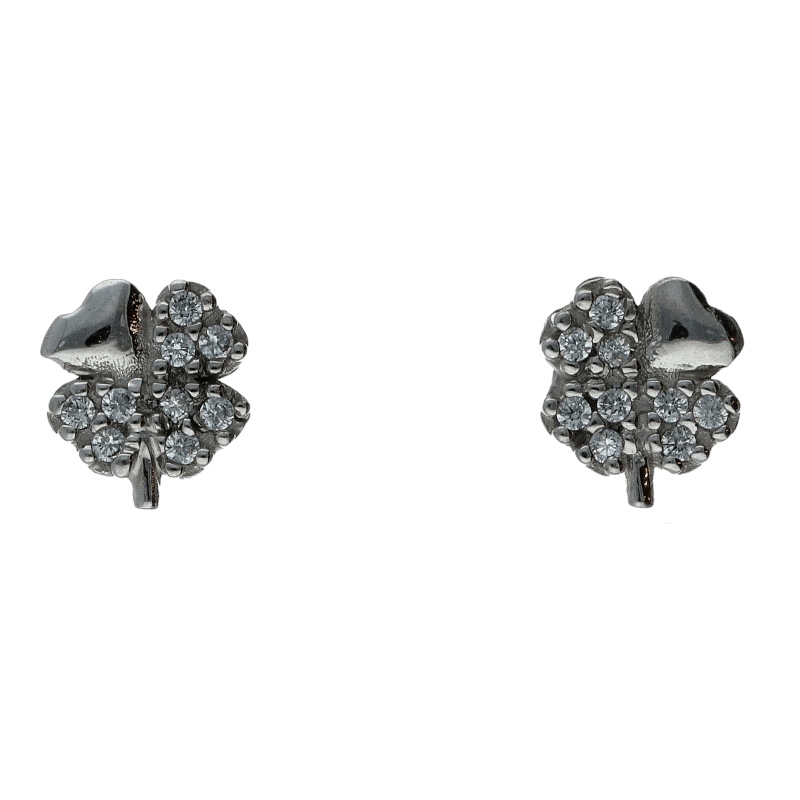 Splendidi orecchini a quadrifoglio in oro 18k, un gioiello di lusso perfetto per un'idea regalo preziosa.