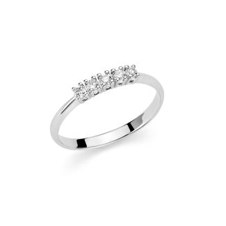 Miluna Veretta Ring in White Gold with Brilliant Diamonds