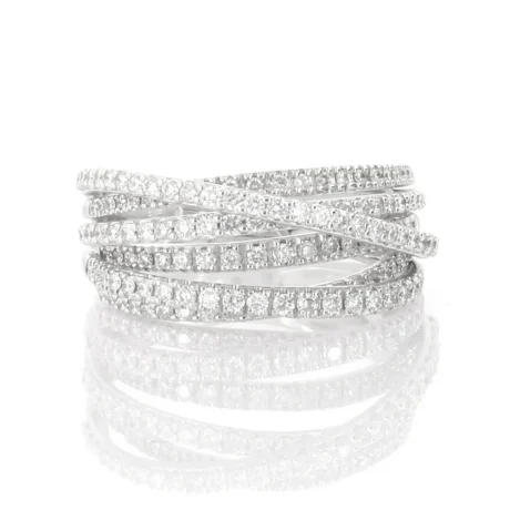 Anello Fantasia a Fascia Davite & Delucchi con Diamanti 1.20 Ct