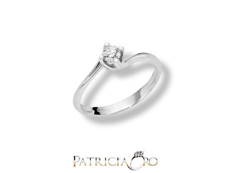 Anello Miluna Solitario Diamante in Oro 750