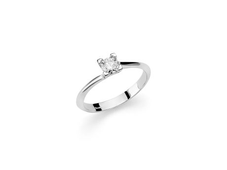 Anello Solitario Miluna Cuore Diamante Brillante Oro 18k