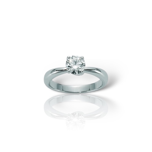 Anello Solitario Miluna con diamante da 0.20ct in oro bianco 750: un gioiello di lusso per celebrare momenti speciali. Scopri la collezione di gioielli diamanti.