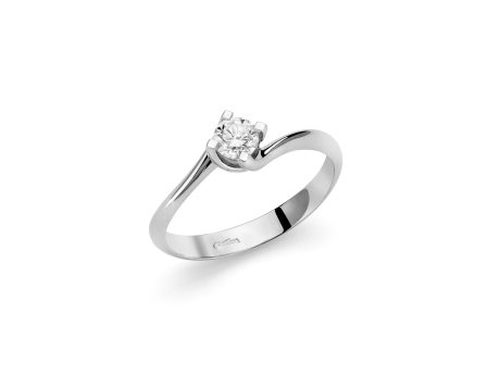 Anello Solitario Miluna Diamante 0.30ct Oro Bianco 750