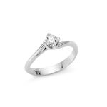Anello Solitario Miluna con diamante da 0.32ct in oro bianco 750: un gioiello di lusso per celebrare momenti speciali. Scopri la bellezza dei gioielli diamanti.