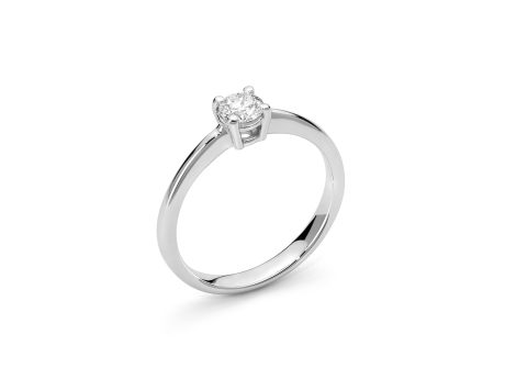 Anello Solitario Miluna Diamante 0.35ct Oro Bianco 750