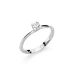 Anello solitario Miluna diamante brillante oro bianco 18kt