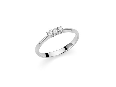 Anello Trilogy Miluna con Diamanti in Oro 750