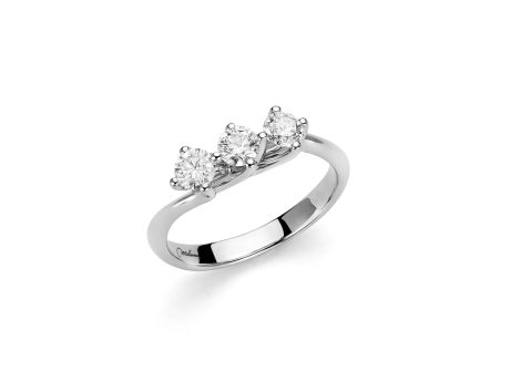 Anello Trilogy Miluna in Oro Bianco con Diamanti Brillanti