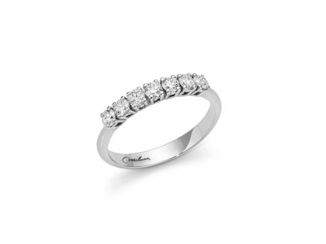 Anello Veretta Miluna Diamanti Brillanti Oro 18kt