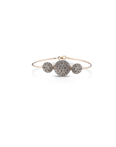 Bracciale Stile Antico Toppa in Oro 375 e Diamanti taglio Rose Coronè