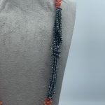 Splendida collana Corallo Sciacca con Ematite Silver, un gioiello made in italy di Patricia Oro Creations, perfetto per un'eleganza senza tempo. (Vista 2)