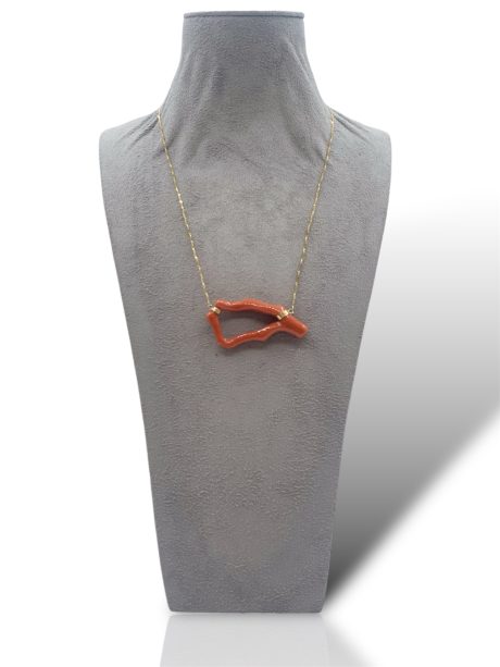 Collana 1 Filo in Corallo Sciacca con Creola Oro 18kt