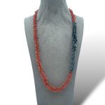 Splendida collana Corallo Sciacca con Ematite Silver, un gioiello made in italy di Patricia Oro Creations, perfetto per un'eleganza senza tempo.