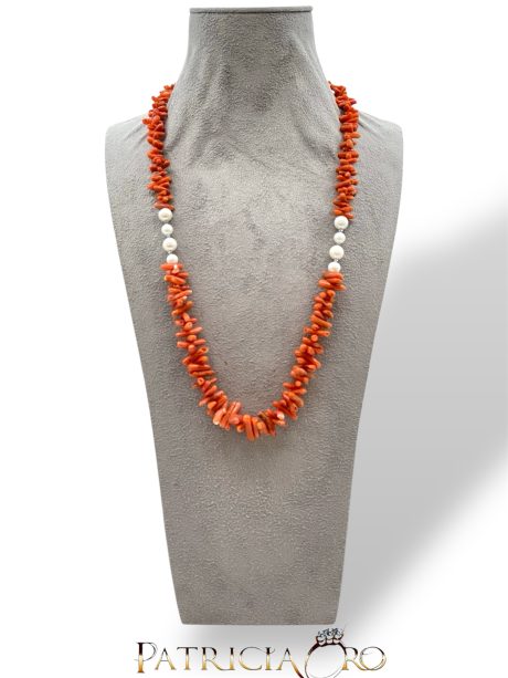 Collana Corallo Sciacca con Perle