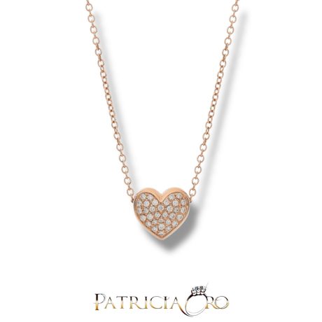 Collana Cuore con Diamanti in Oro 18k Davite&Delucchi
