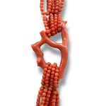 Splendida collana da donna Corallo Sciacca con creola, un gioiello made in italy di Patricia Oro Creations, perfetto per un'idea regalo preziosa. (Vista 2)