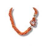 Splendida Collana Donna Corallo Sciacca con Creola, un gioiello made in italy di Patricia Oro Creations, perfetto per un'idea regalo preziosa.