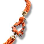Splendida Collana Donna Corallo Sciacca con Creola, un gioiello made in italy di Patricia Oro Creations, perfetto per un'idea regalo preziosa. (Vista 2)