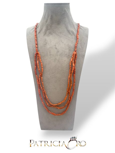 Collana Donna in Corallo Sciacca Cannette Irregolari