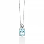 La Collana Miluna Acquamarina e Diamanti, un gioiello di lusso che incarna l'eleganza senza tempo.