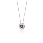 La Collana Rubino Clesi in Oro Bianco 750 con Diamanti: un capolavoro di alta gioielleria per un regalo prezioso.