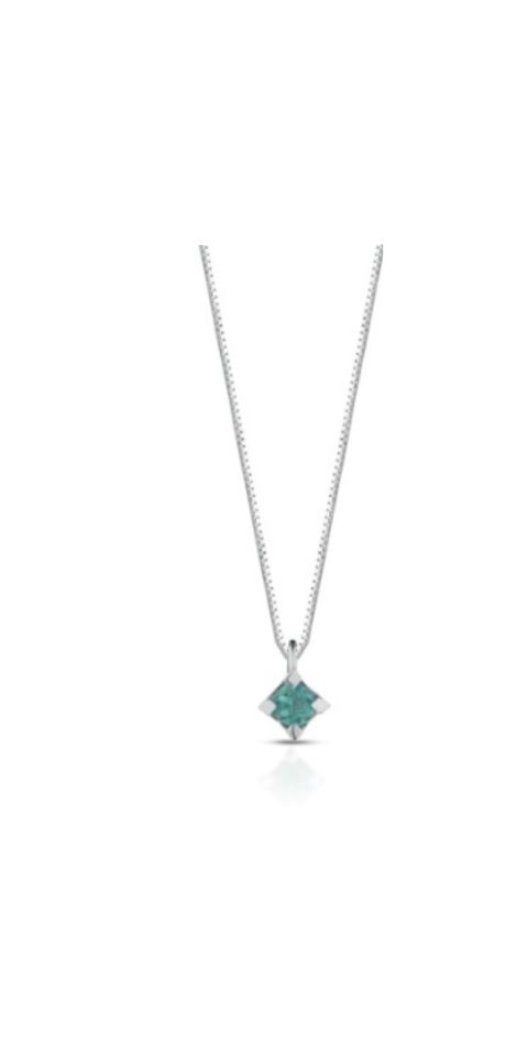 Collana Smeraldo in Oro Bianco 18kt Clesi
