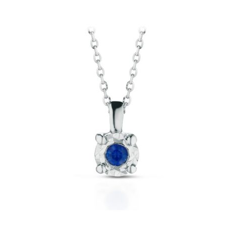 Collana Zaffiro Clesi in Oro Bianco 18kt
