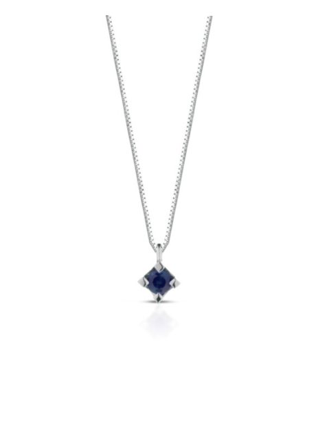 Collana Zaffiro Clesi in Oro Bianco 18kt