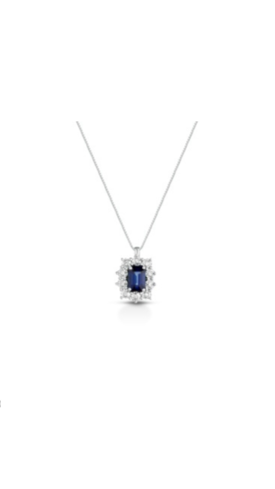 La Collana Zaffiro Clesi in Oro 750 e Diamanti, un gioiello di lusso firmato Clesi Gioielli, perfetto per un'idea regalo preziosa.