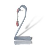 Splendidi orecchini Corallo Sciacca in stile antico con diamanti piatti in oro, un gioiello di lusso firmato Patricia Oro Creations, perfetto per un'idea regalo preziosa. (Vista 2)