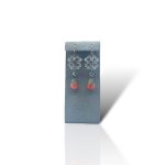 Splendidi orecchini Corallo Sciacca in stile antico con diamanti piatti e rubino, un capolavoro di alta gioielleria made in italy.